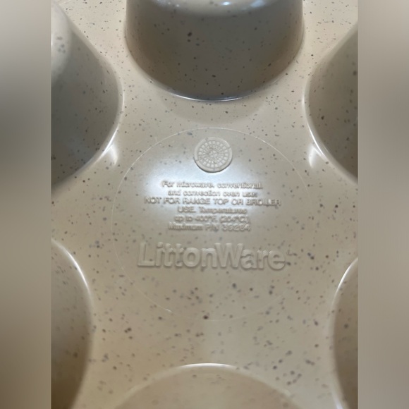 Vintage LittonWare Microwave Oven Cookware 6 Cupcake Muffin Pan Tray - Picture 2 of 8